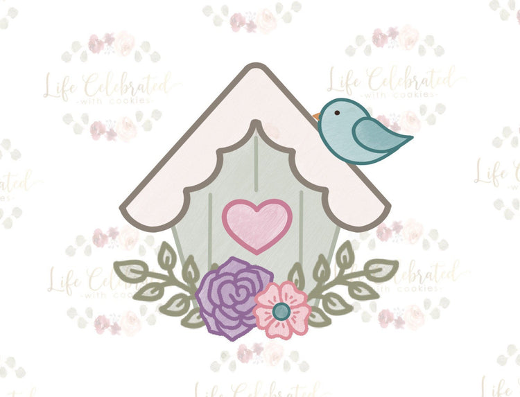 Garden Floral Birdhouse Cookie Cutter