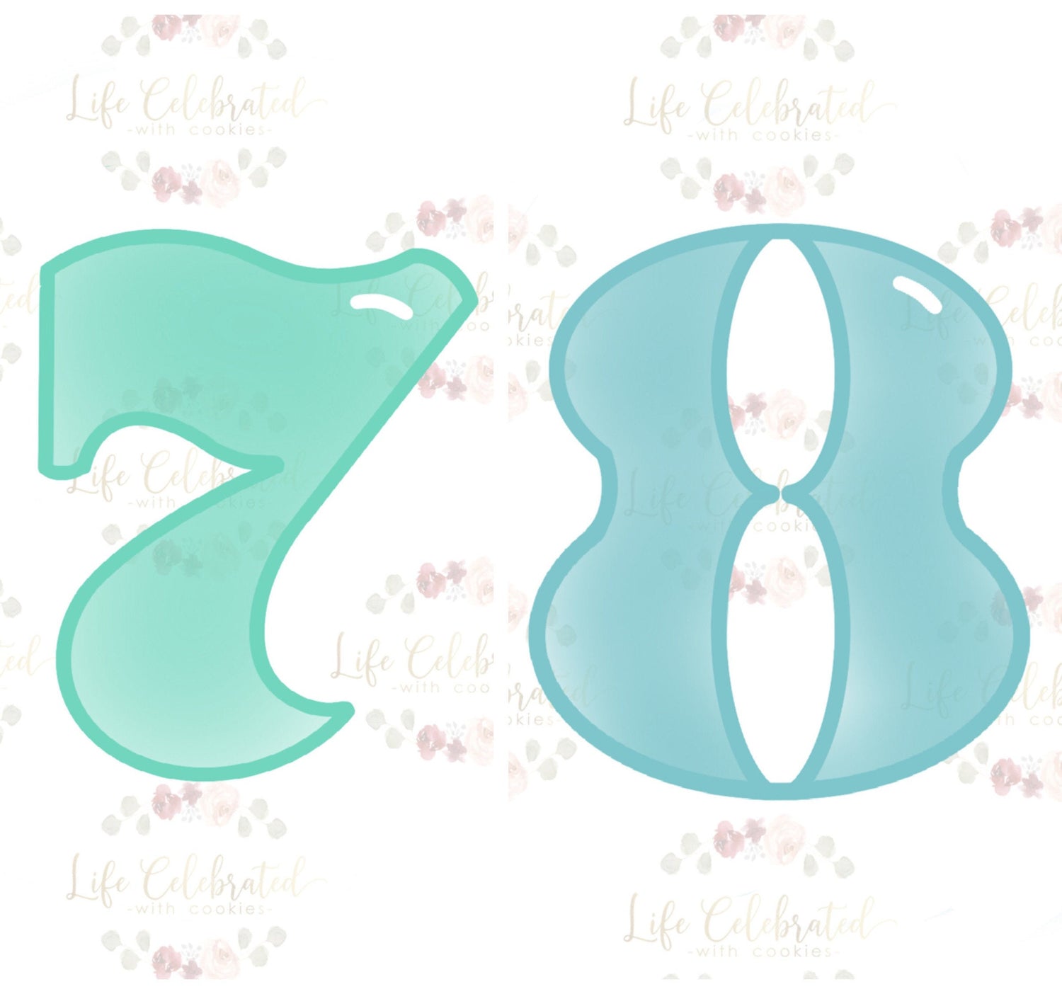 Bubble Numbers Cookie Cutter Full Set